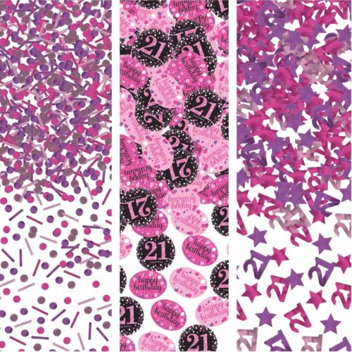 21ST BIRTHDAY PARTY DECORATIONS PACK OF PINK CELEBRATION TABLE SCATTERS CONFETTI