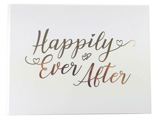 New HAPPILY EVER AFTER Wedding Guestbook - Guest Book Keepsake Anniversary Gift