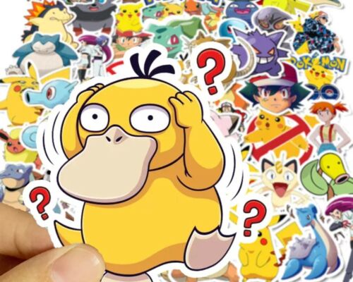 10 X Pokemon Pikachu Random Sticker Pack Set Game