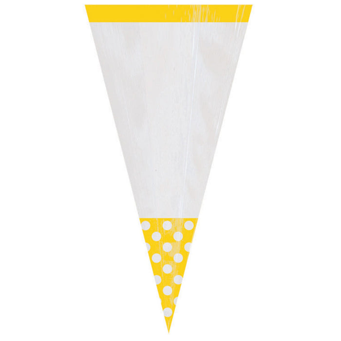 Small Yellow Cello Cone Party Treat Pack